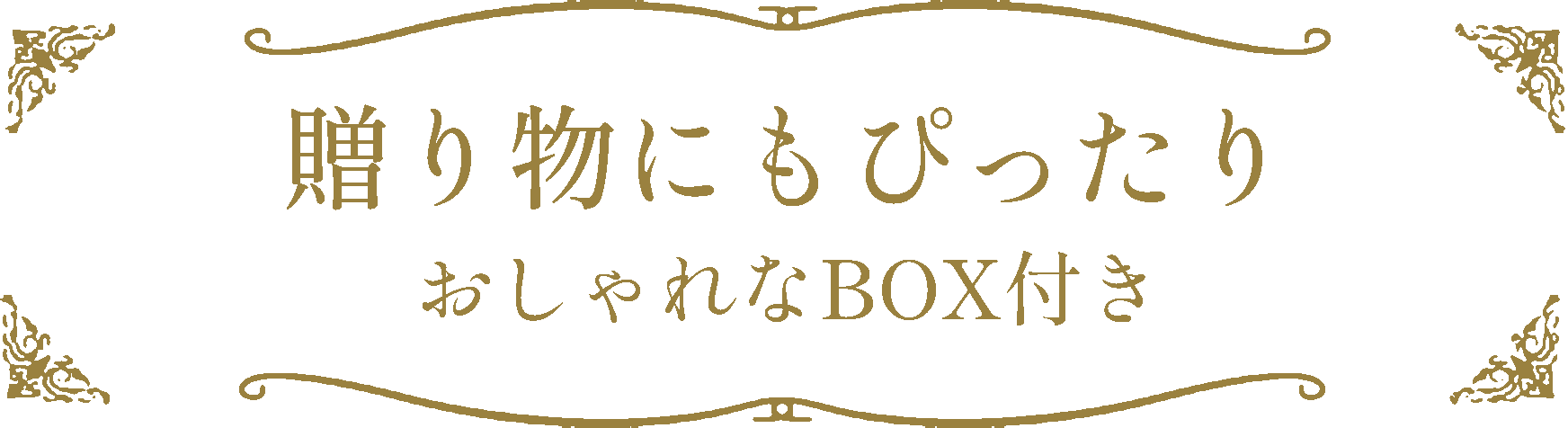 贈り物にもピッタリ!おしゃれなBOX付き