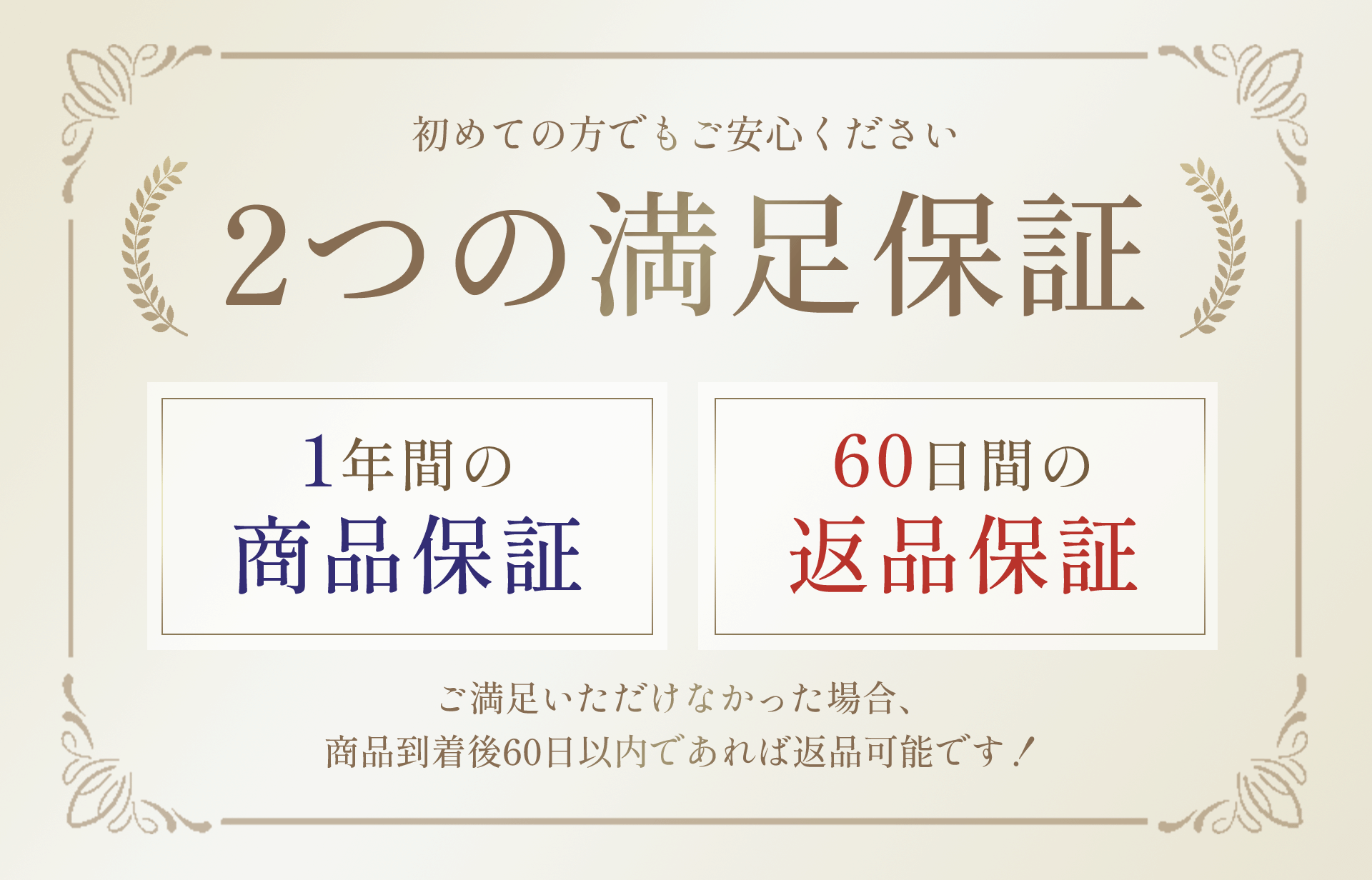 2つの満足保証