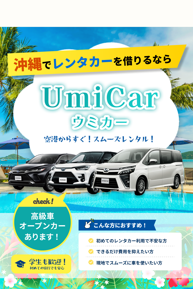 沖縄でレンタカーを借りるなら〇〇レンタカー