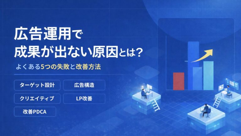 広告運用で成果が出ない原因とは？よくある5つの失敗と改善方法
